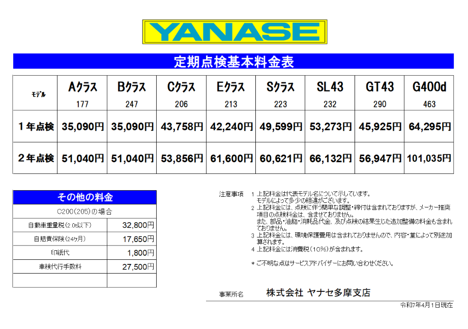 お知らせ | メルセデス・ベンツ多摩昭島 | 株式会社ヤナセ