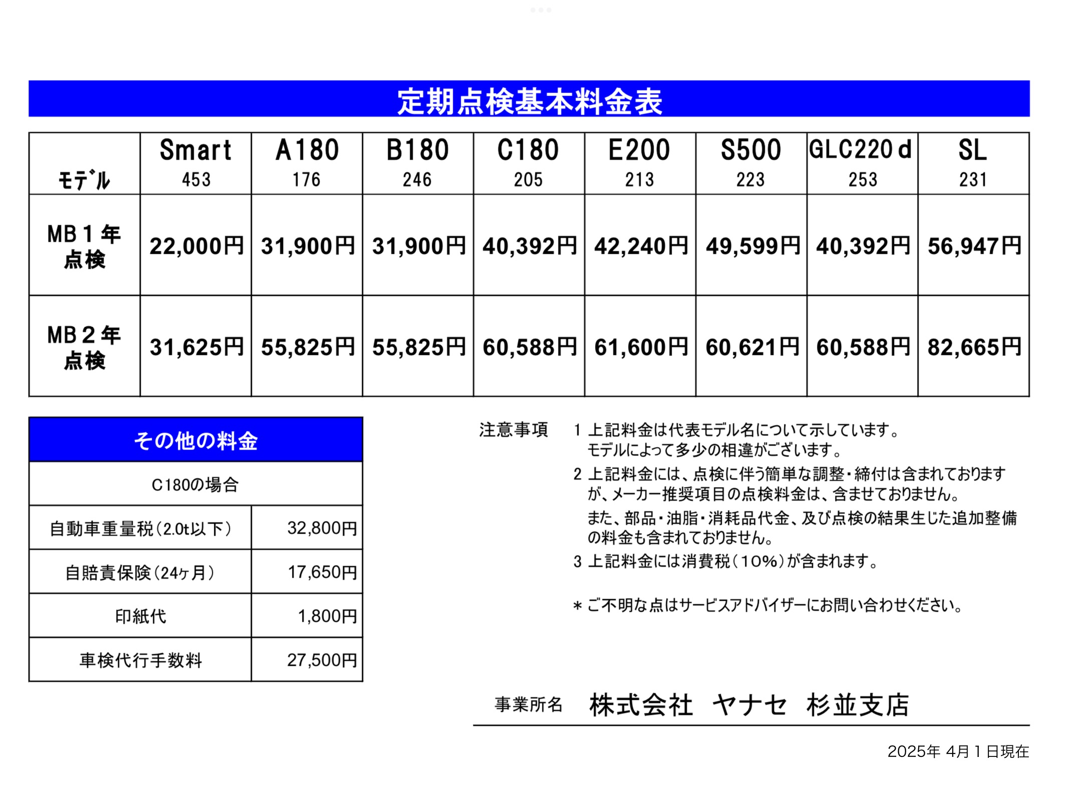 お知らせ | メルセデス・ベンツ杉並中央 | 株式会社ヤナセ