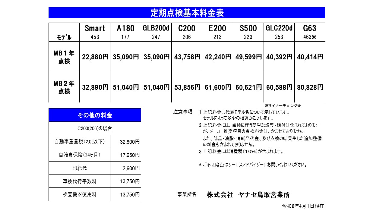 お知らせ | メルセデス・ベンツ米子（鳥取営業所） | 株式会社ヤナセ